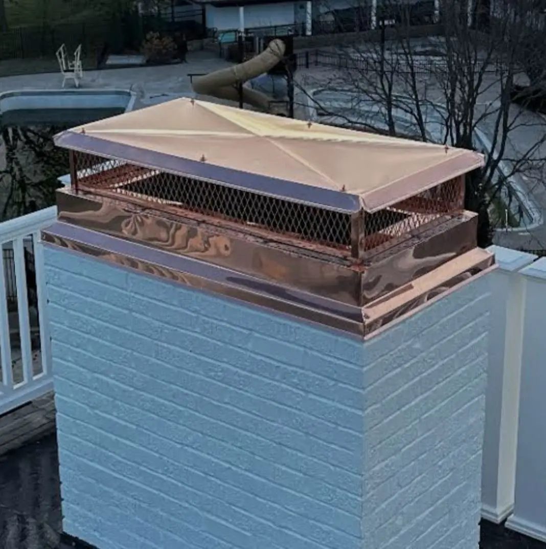 Chimney Cap Installation in Hingham, MA — Custom copper