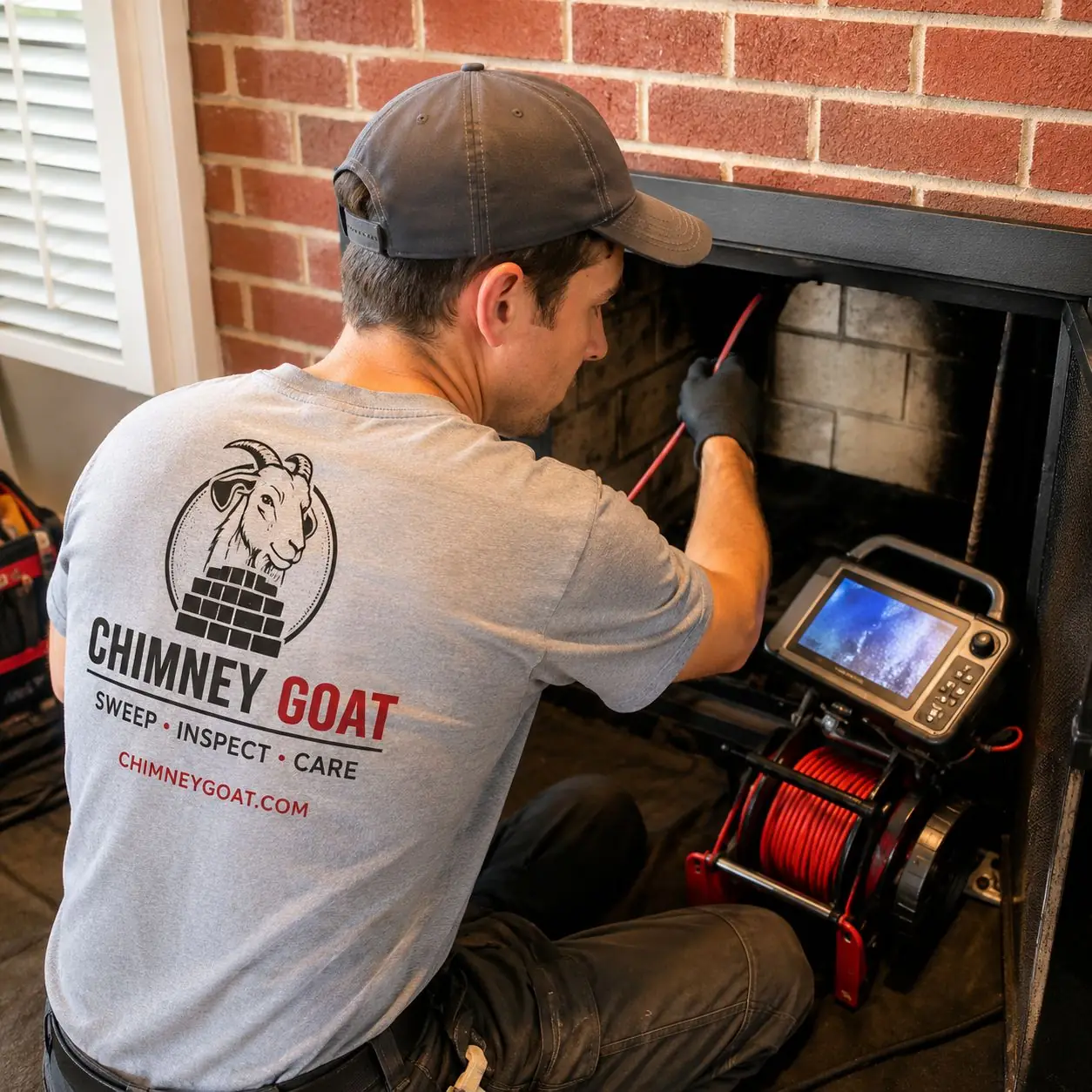 Chimney Inspection in Dedham, MA — Camera technician