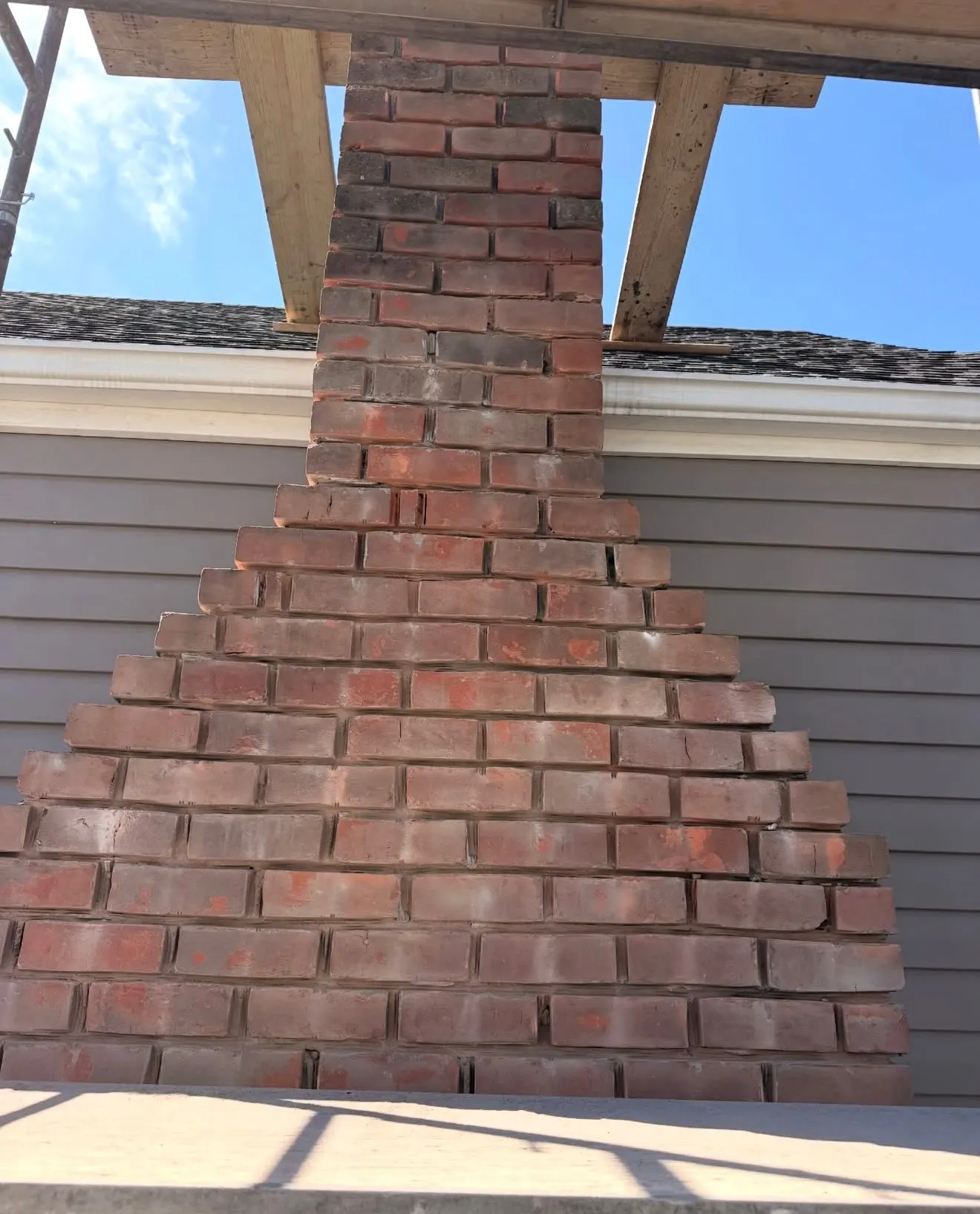 Masonry Repair project in Hingham by Chimney Goat